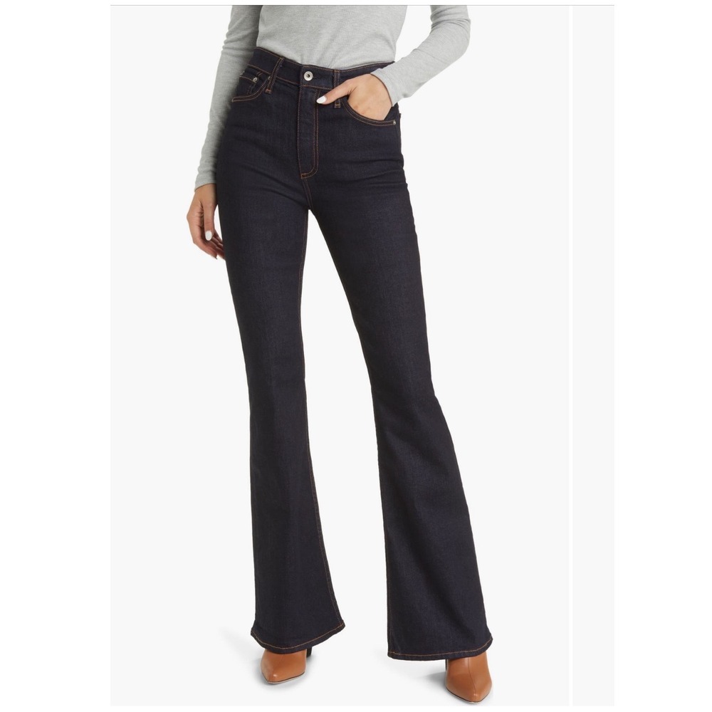 rag & bone Casey High Waist Flare Jeans Dark Wash Denim Size 23 NEW